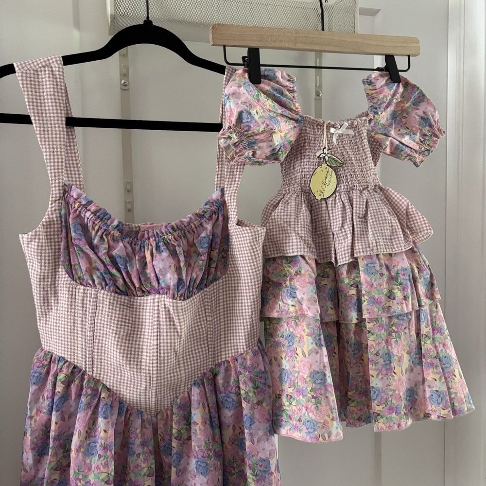 Mom And Me Matching For Love And Lemons Dress Set Lil Lemons 2T, S Breana Barbie - Picture 2 of 10